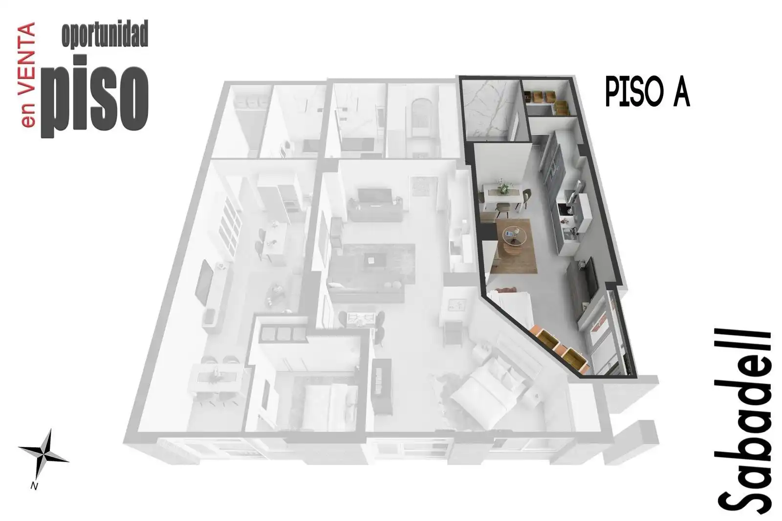 Flat for sale in Carrer SENTMENAT, Sol i Padris - Sant Oleguer