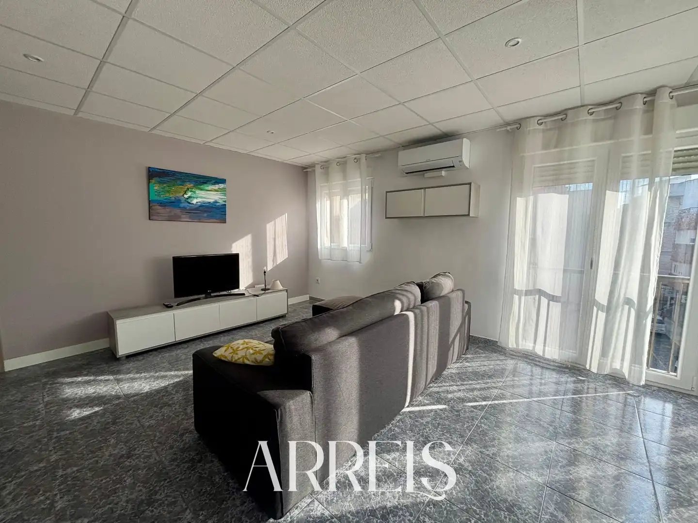 Sala de estar de Piso en venta en Benicarló con Aire acondicionado, Calefacción y Amueblado