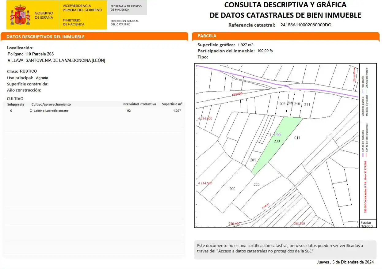 Residencial en venta en Santovenia de la Valdoncina