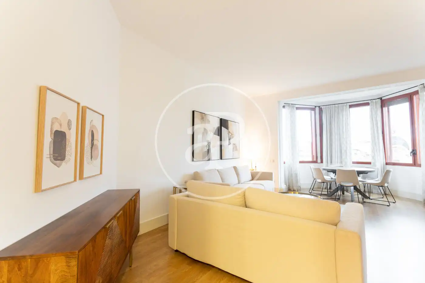 Wohnzimmer von Wohnung zur Miete in Barcelona mit Klimaanlage, Heizung und Möbliert