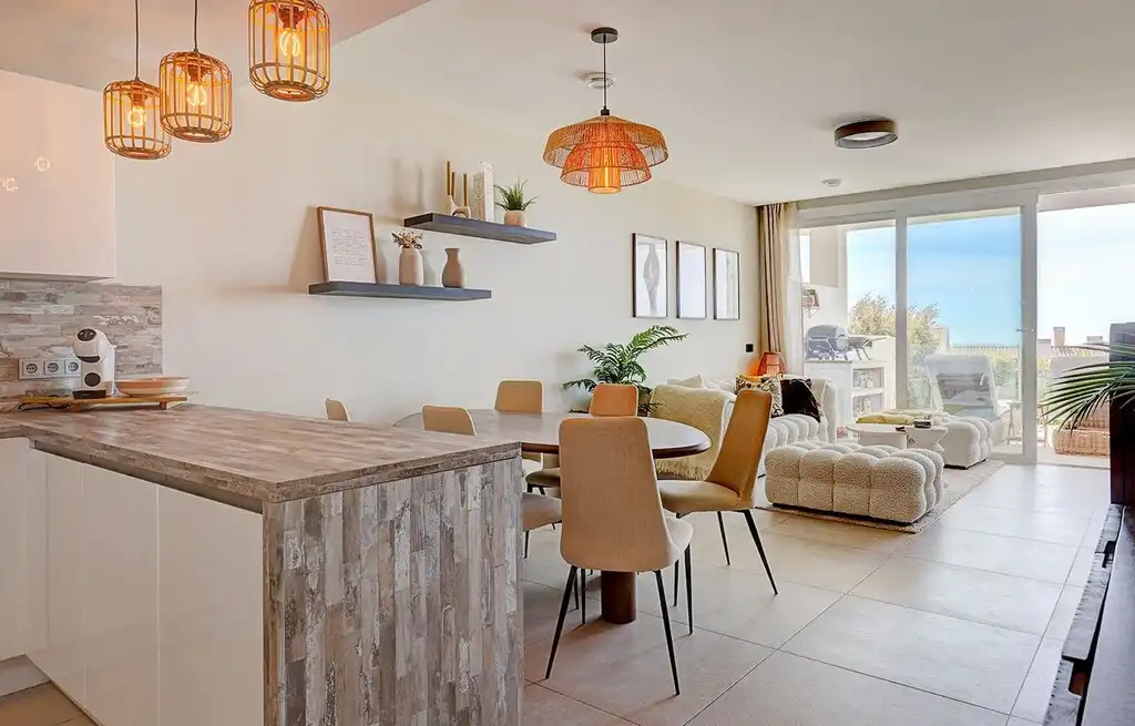 Comedor de Apartamento en venta en Benalmádena con Aire acondicionado, Calefacción y Jardín privado