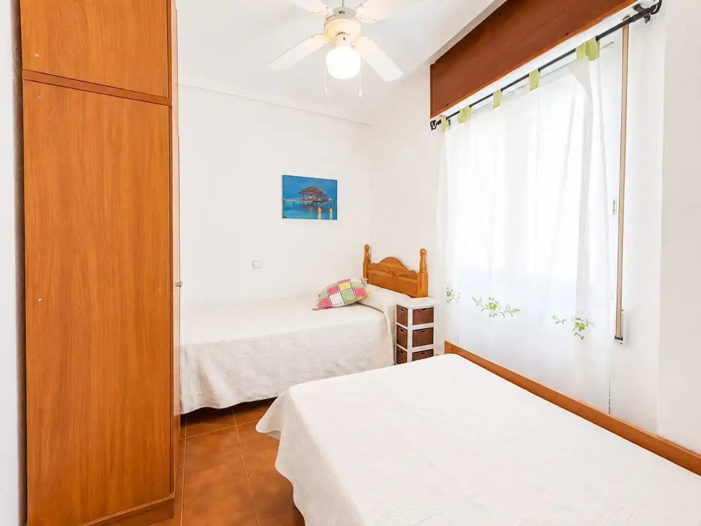 Schlafzimmer von Wohnung zur Miete in Cullera mit Klimaanlage, Schwimmbad und Balkon