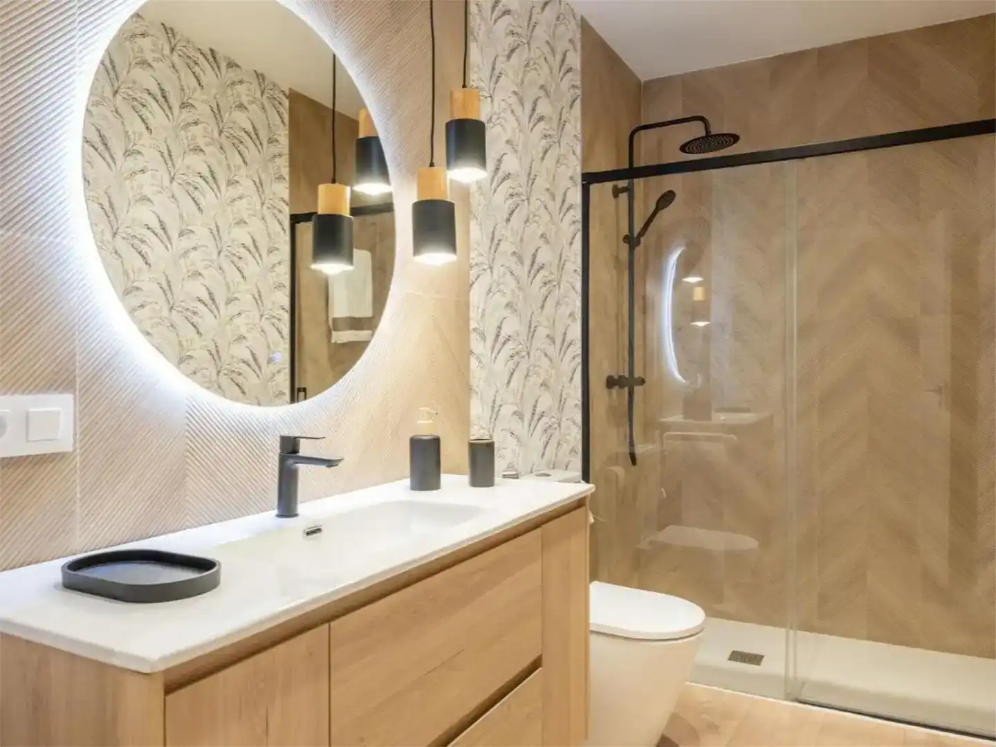 Baño de Casa o chalet de alquiler en Vilagarcía de Arousa con Aire acondicionado, Jardín privado y Amueblado