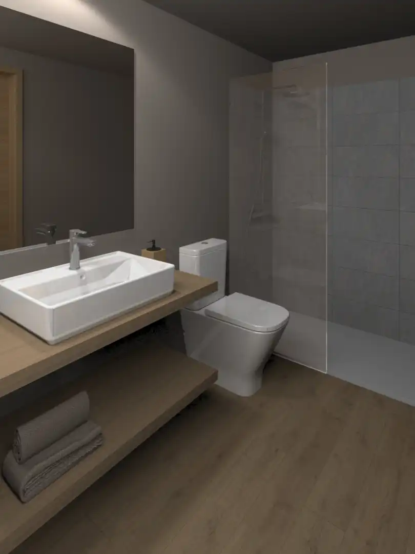 Bany de Apartament en venda en Alp amb Calefacció, Jardí privat i Parquet