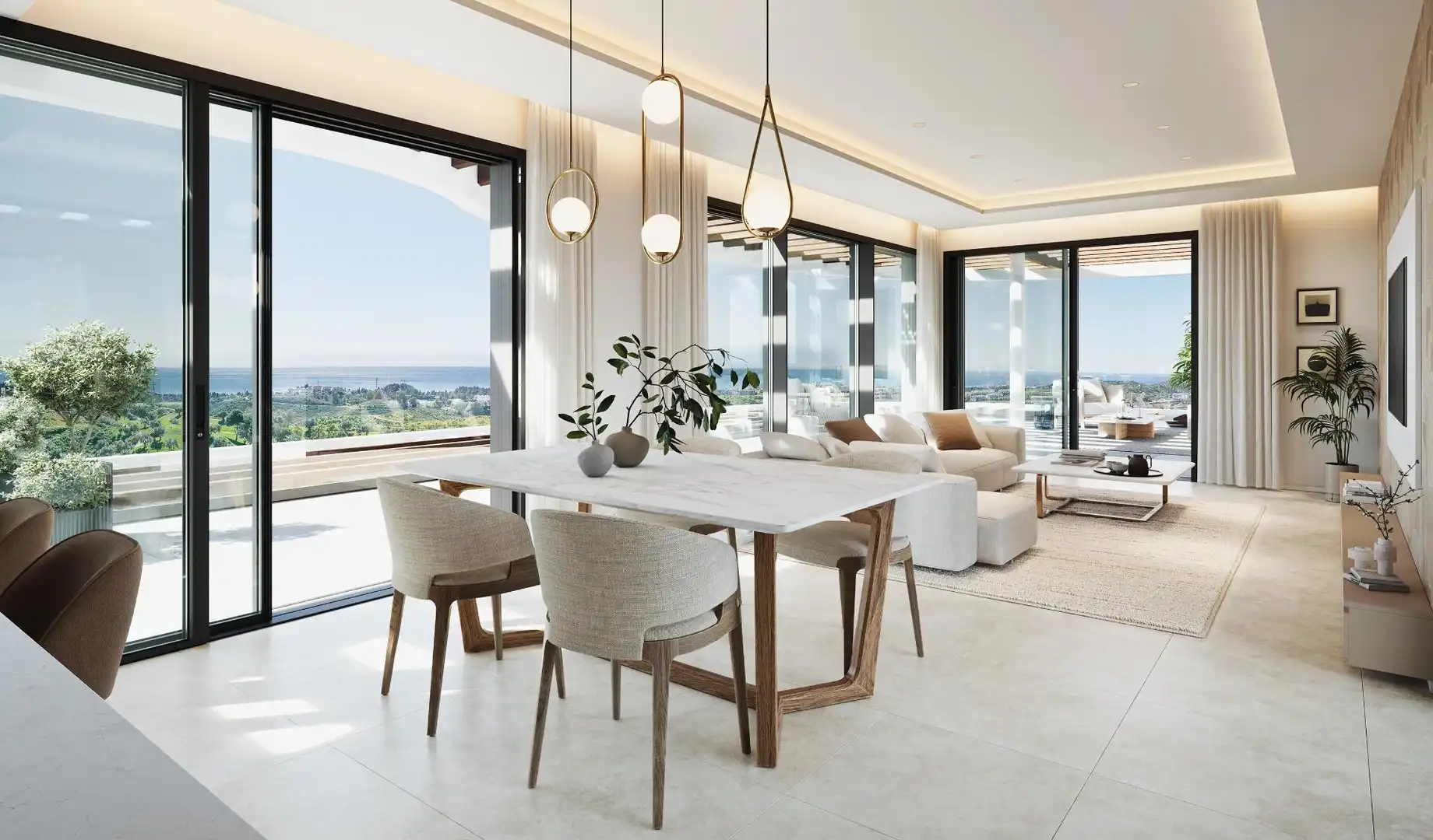 Comedor de Apartamento en venta en Mijas con Aire acondicionado, Calefacción y Jardín privado