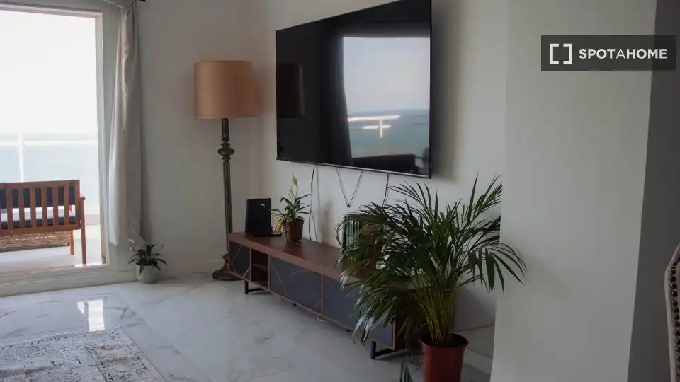 Living room of Apartments for share in Cullera  with Air Conditioner, Terrace and Furnished