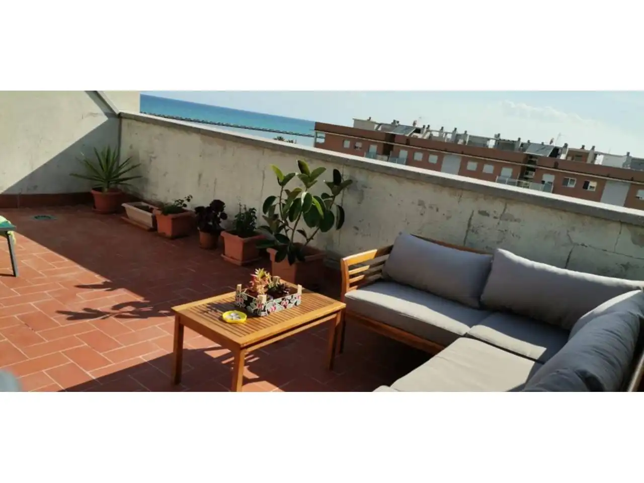 Terraza de Piso de alquiler en Cubelles con Aire acondicionado, Calefacción y Parquet
