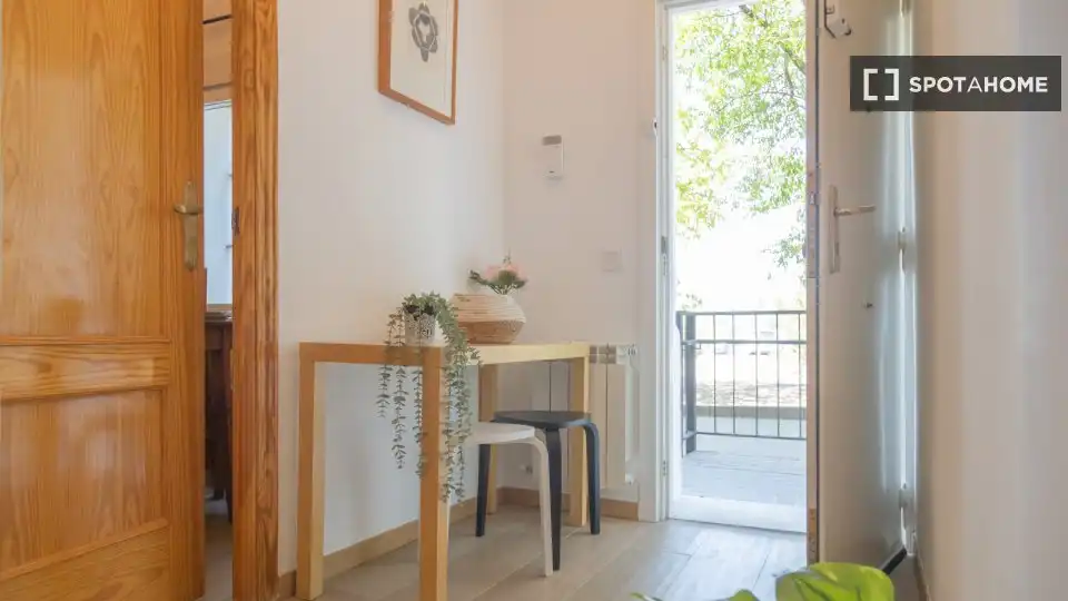 Terraza de Piso de alquiler en Madrid con Aire acondicionado, Calefacción y Amueblado