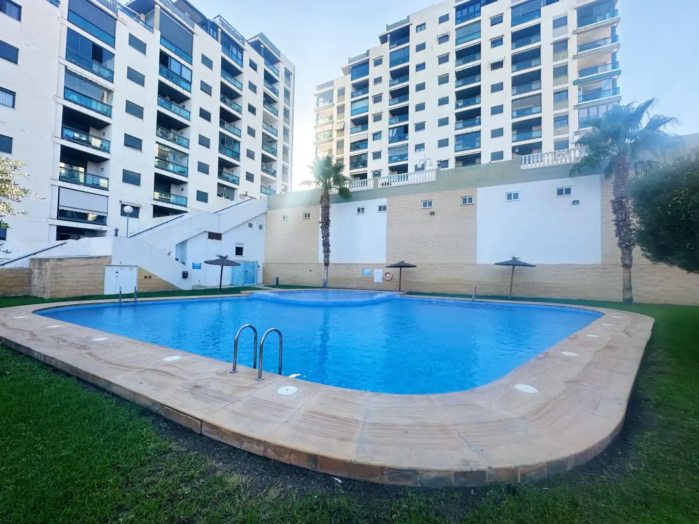 Swimming pool of Apartments for rent in El Campello  with Air Conditioner, Heating and Private garden