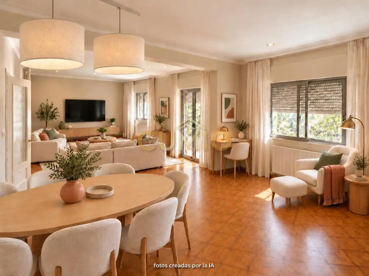 Sala de estar de Piso en venta en Vigo  con Calefacción, Parquet y Terraza