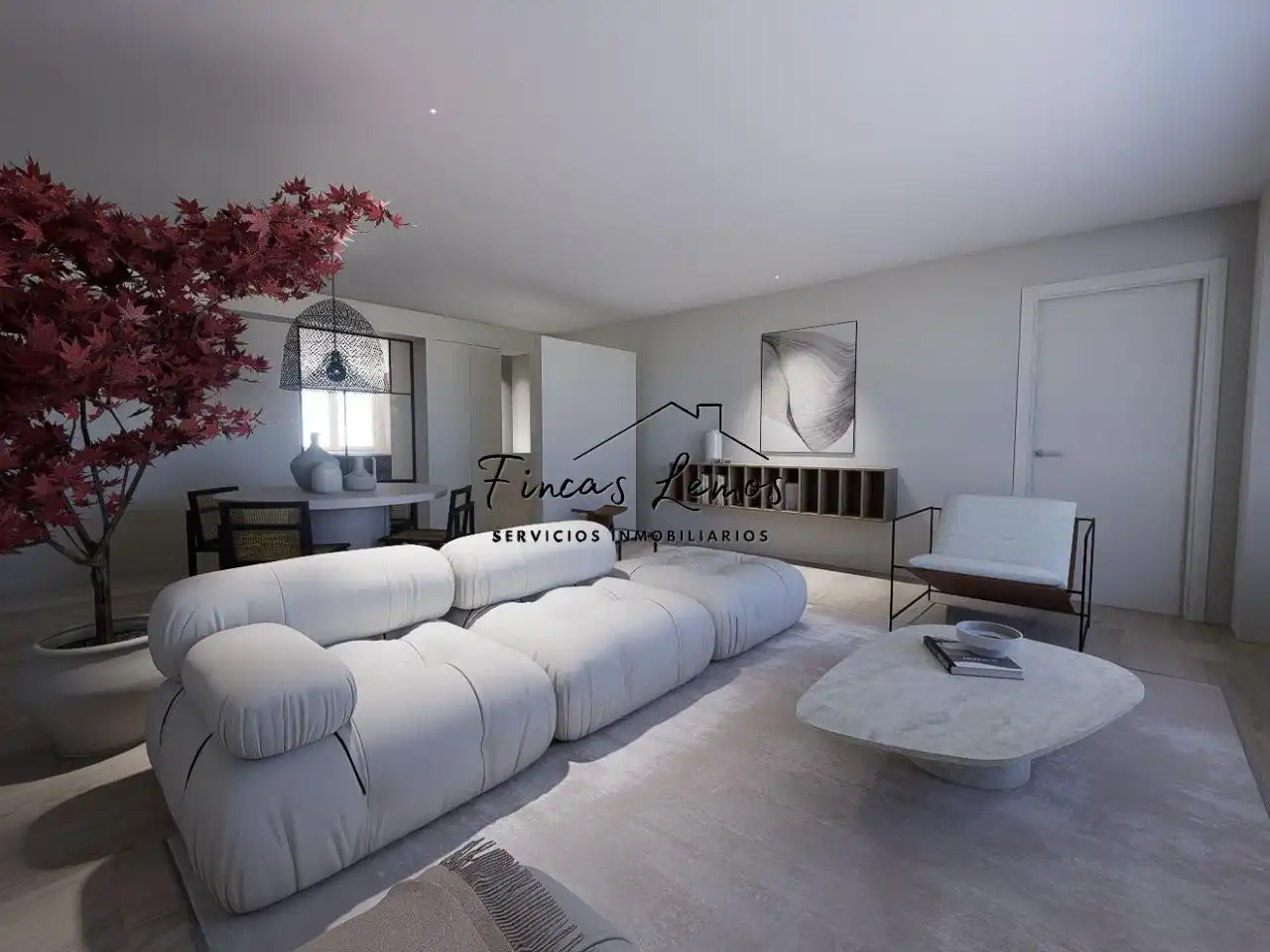 Living room of Flat for sale in Carballo  with Heating and Furnished