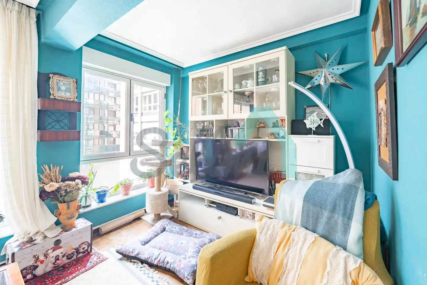 Sala de estar de Piso en venta en Gijón  con Calefacción, Parquet y Trastero