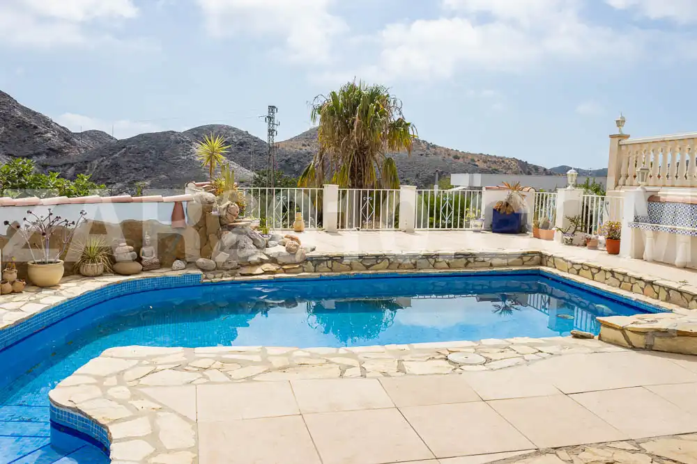Piscina de Casa o xalet en venda en Mojácar amb Aire condicionat, Jardí privat i Terrassa