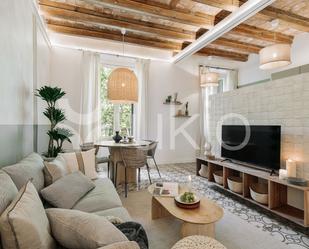 Living room of Apartment to rent in  Barcelona Capital  with Air Conditioner, Heating and Terrace