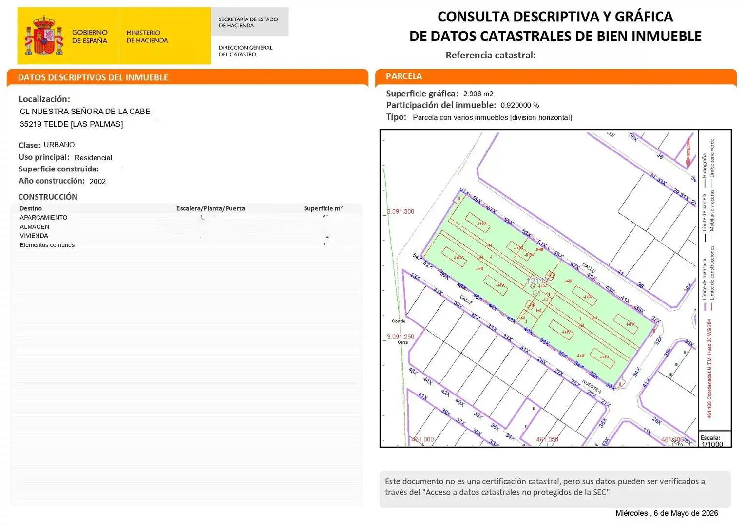 Piso en venta en Calle NUESTRA SEÑORA DE LA CABEZA, 52, El Goro - Ojos de Garza