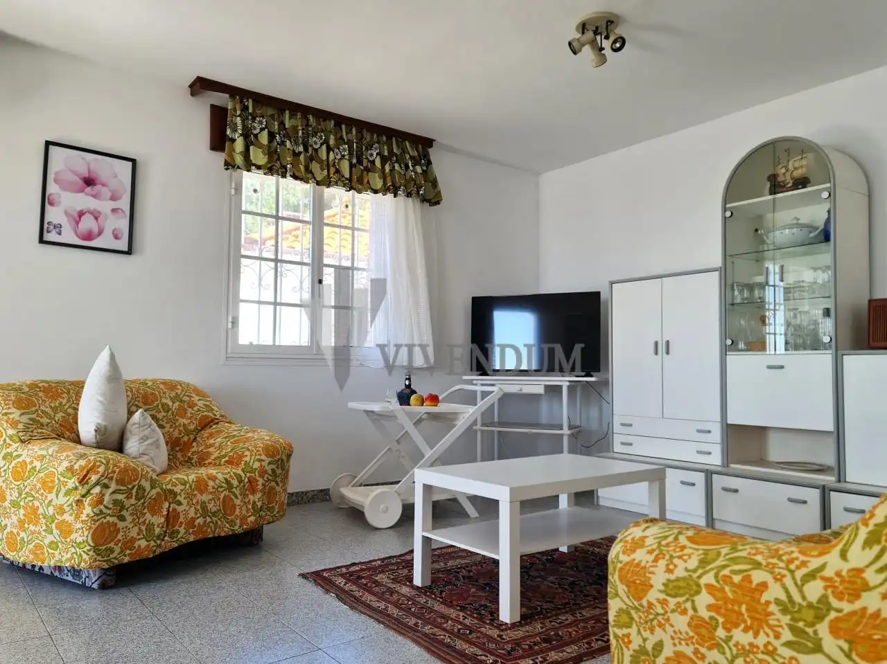Sala de estar de Casa o chalet de alquiler en Oia con Jardín privado, Terraza y Piscina