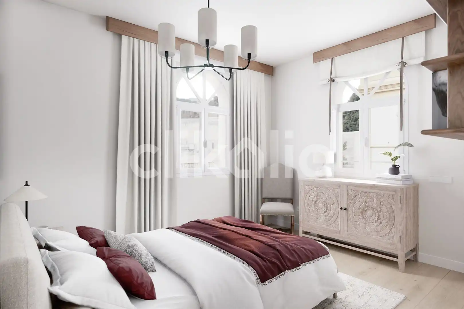 Bedroom of Flat for sale in Sevilla  with Air Conditioner and Private garden