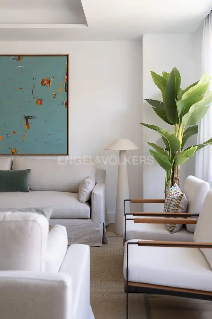 Wohnzimmer von Wohnung zur Miete in Madrid mit Klimaanlage, Heizung und Möbliert