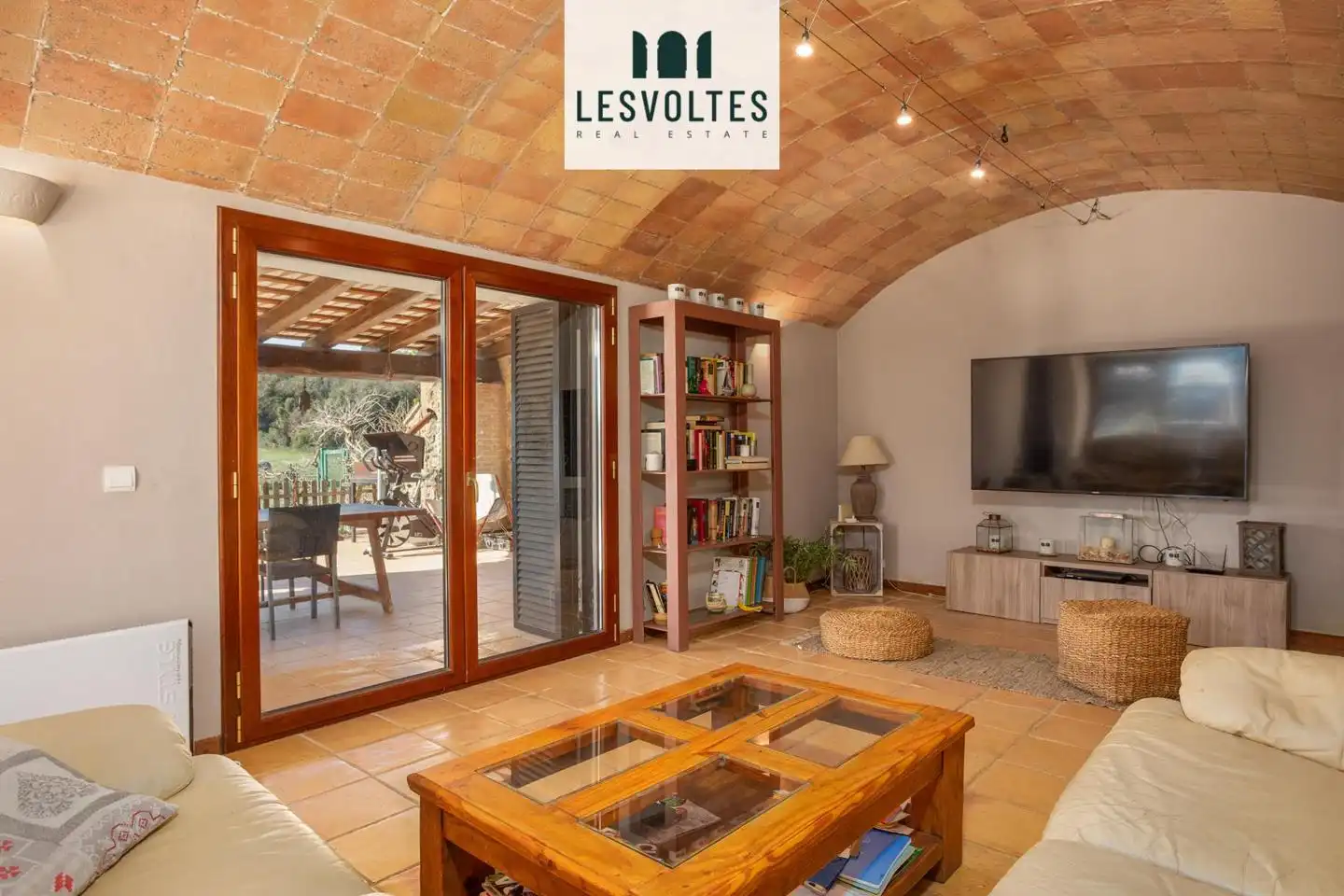 Sala d'estar de Casa o xalet en venda en Corçà amb Aire condicionat, Calefacció i Jardí privat