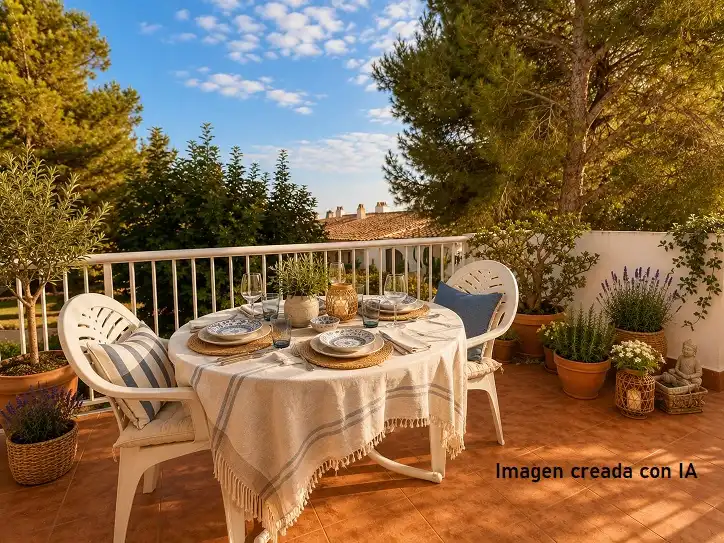 Terraza de Apartamento en venta en Santa Pola con Aire acondicionado, Terraza y Amueblado