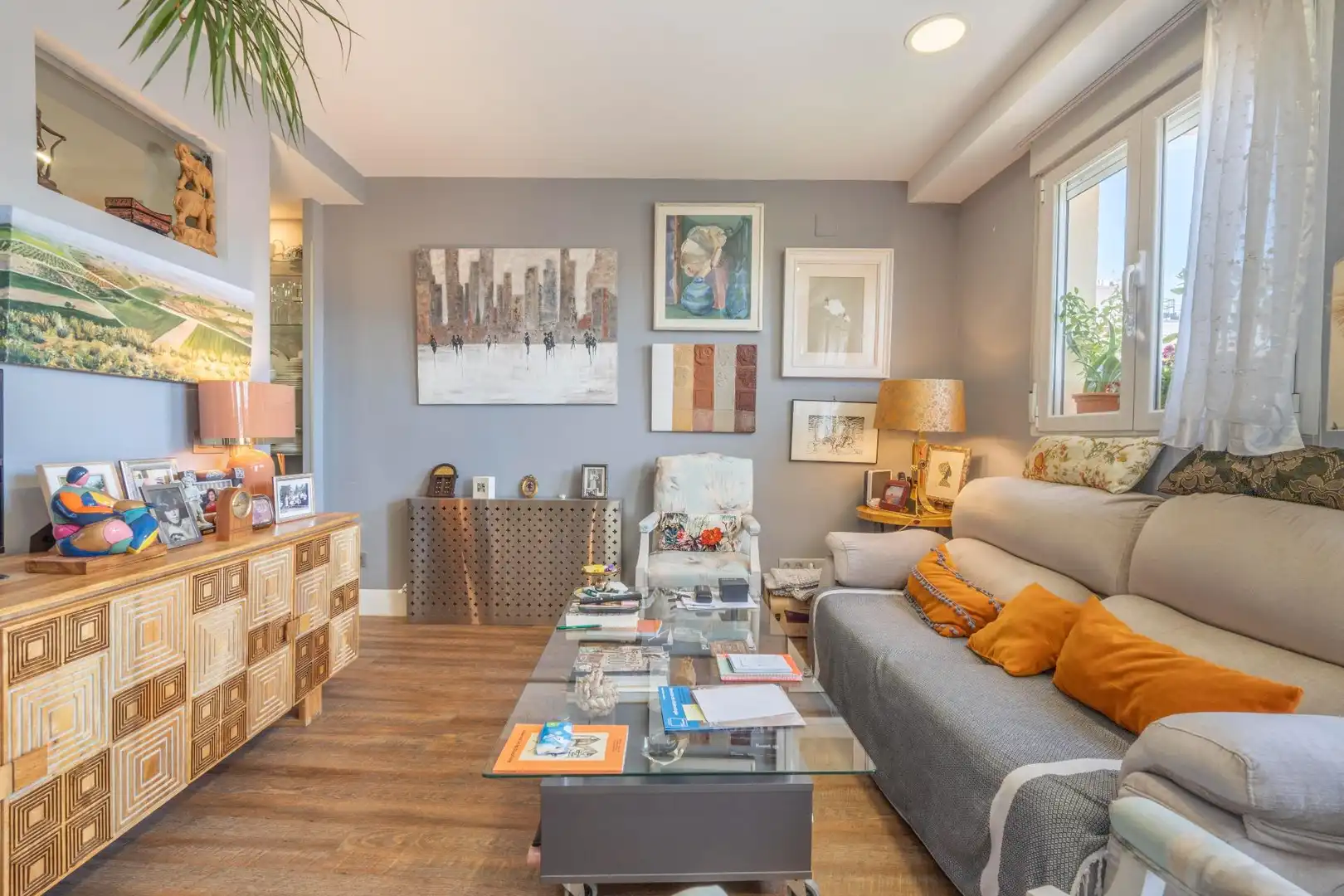 Wohnzimmer von Maisonette zum Verkauf in Madrid mit Terrasse