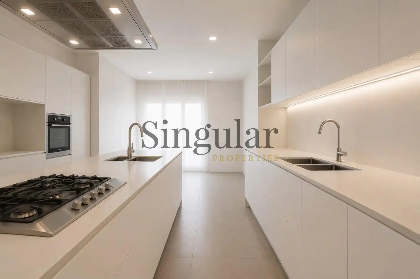 Kitchen of Flat for sale in Barcelona  with Air Conditioner, Heating and Private garden