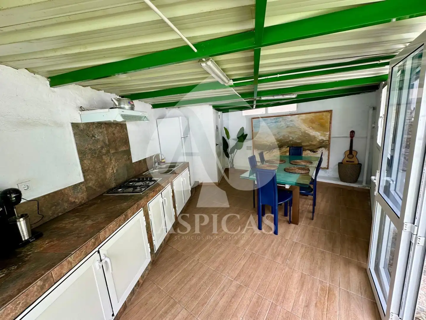 Cuina de Casa o xalet en venda en Valsequillo de Gran Canaria amb Jardí privat, Terrassa i Moblat