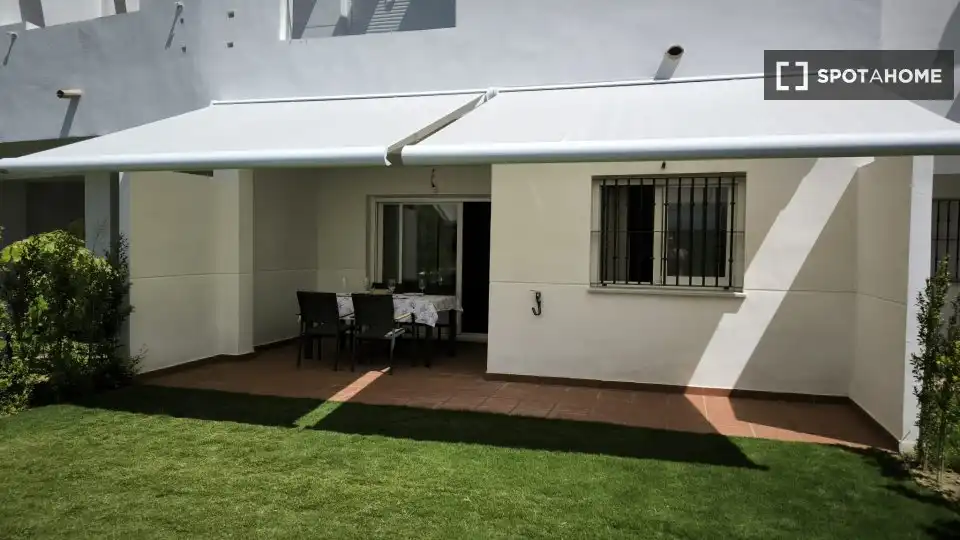 Terraza de Apartamento para compartir en Chipiona con Aire acondicionado, Terraza y Amueblado