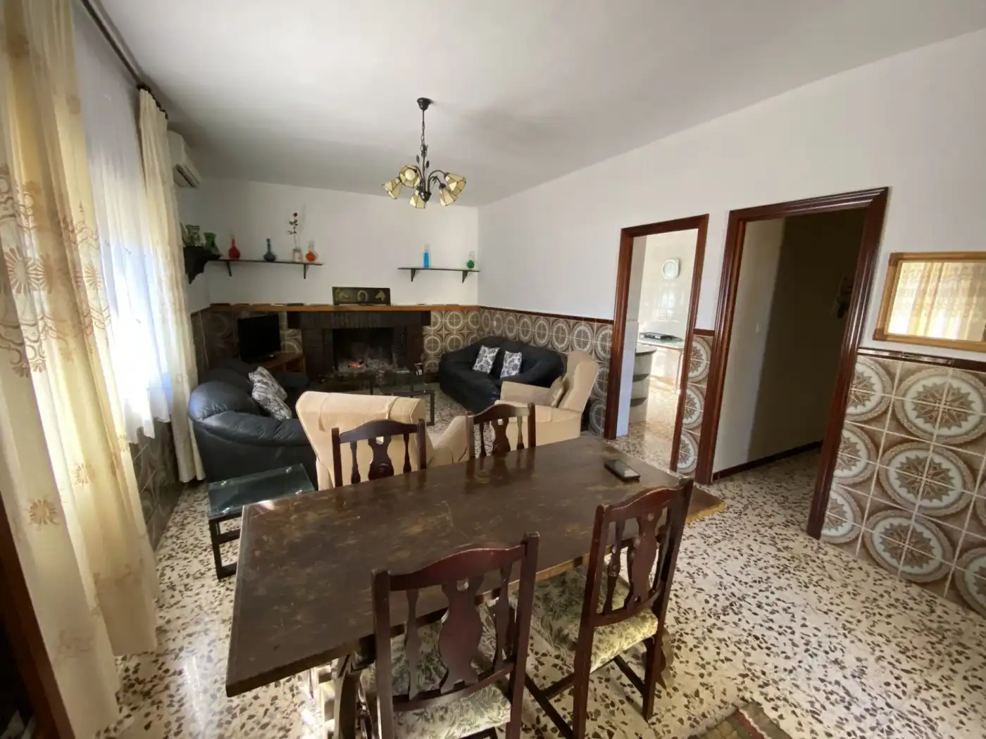 Sala de estar de Casa o chalet en venta en Valverde del Camino con Calefacción, Piscina y Amueblado