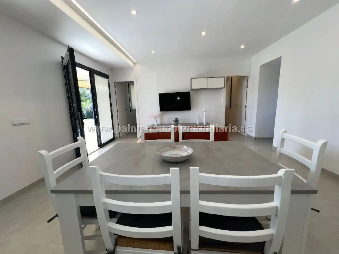 Sala de estar de Finca rústica de alquiler en Sencelles con Piscina, Amueblado y TV