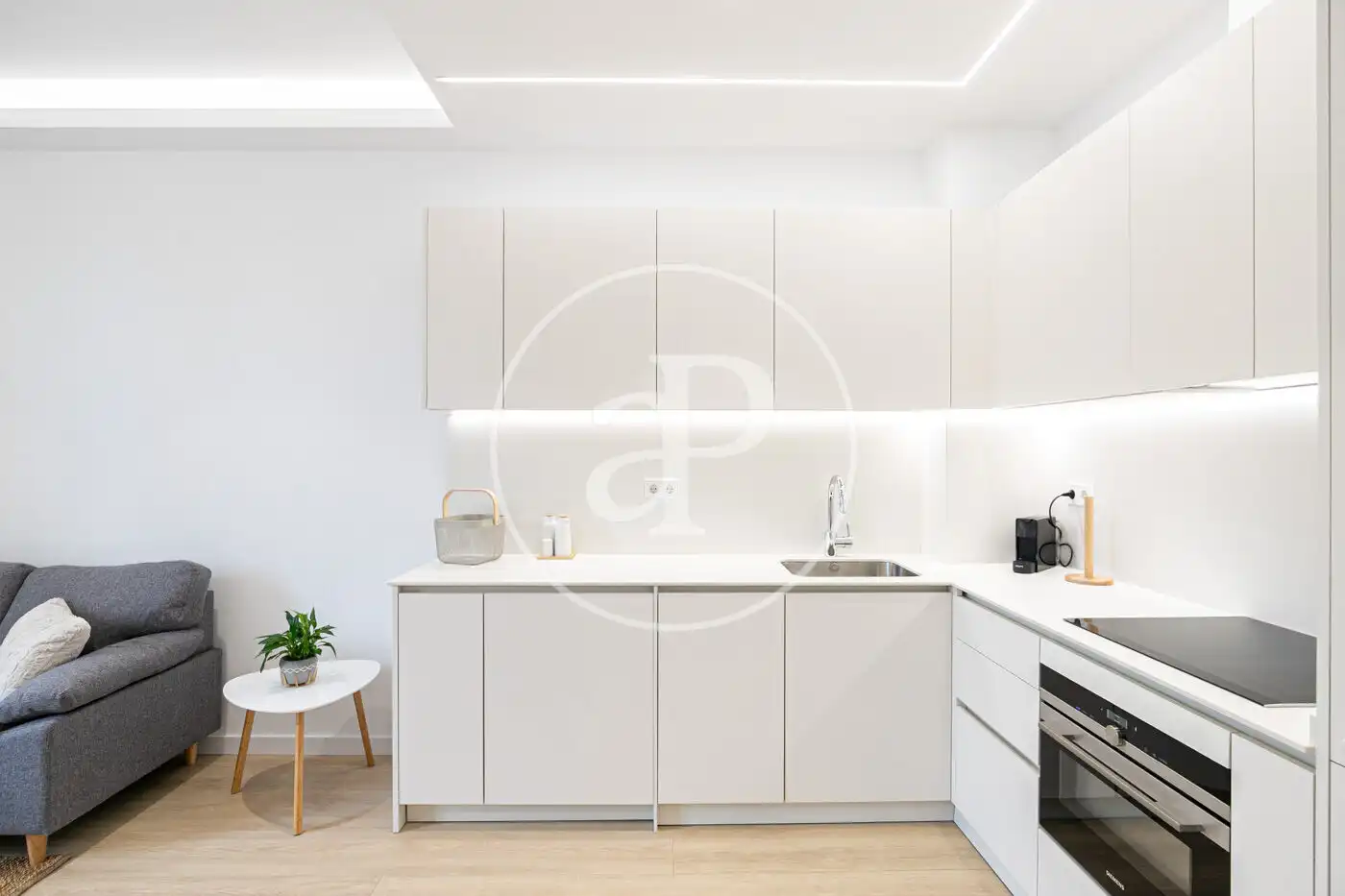 Küche von Wohnung zur Miete in Barcelona mit Klimaanlage, Heizung und Möbliert