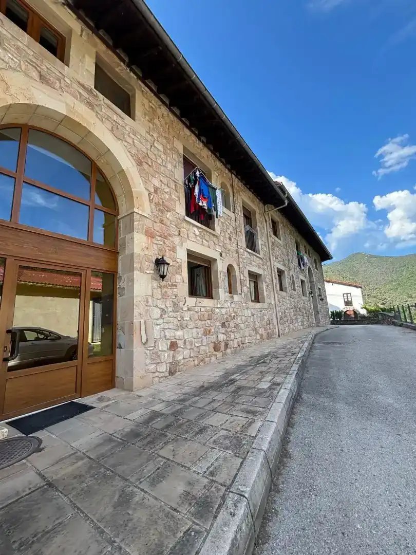 Vista exterior de Pis de lloguer en Camaleño amb Jardí privat, Parquet i Moblat