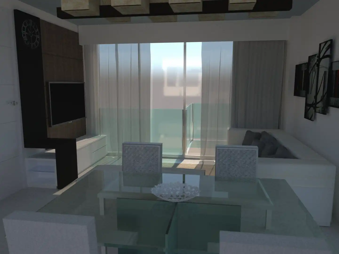 Sala de estar de Apartamento en venta en Finestrat con Piscina comunitaria