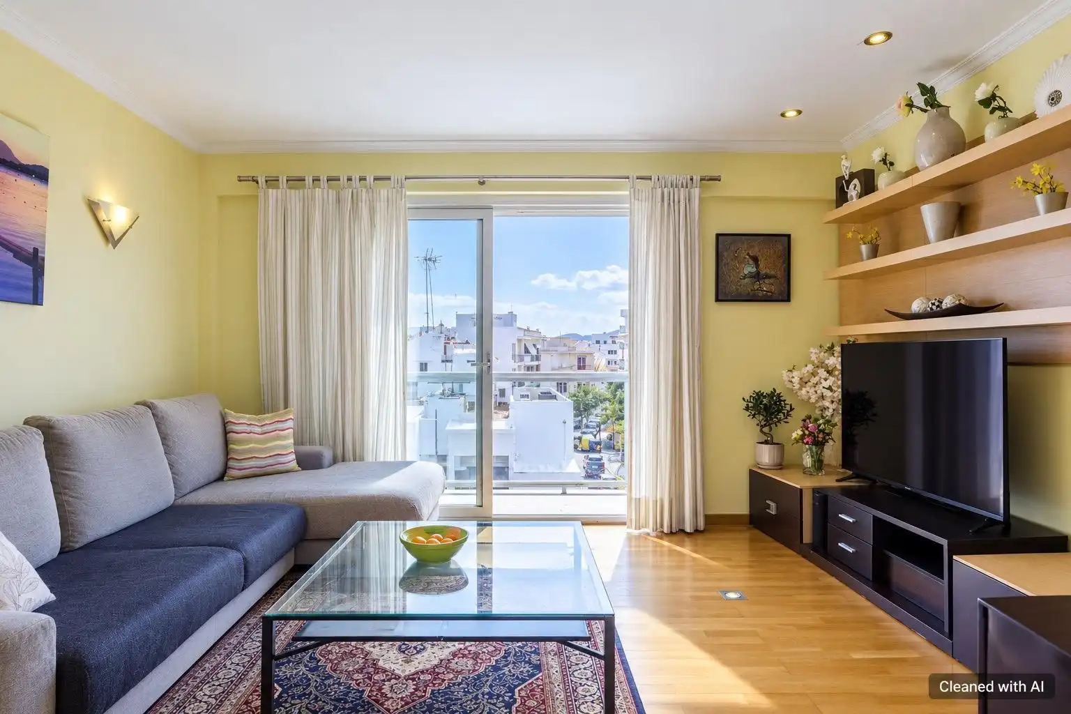 Wohnzimmer von Dachboden zum Verkauf in Pollença mit Klimaanlage, Heizung und Parkett