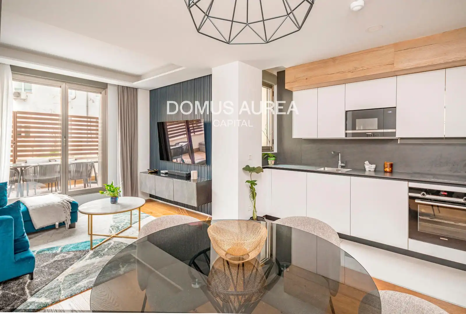 Wohnzimmer von Wohnung zum Verkauf in Madrid mit Klimaanlage, Heizung und Terrasse