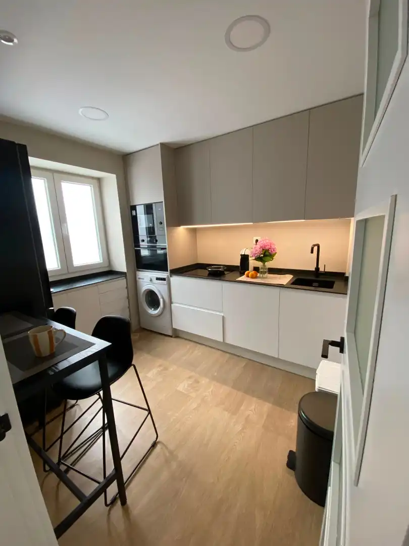 Küche von Wohnung zur Miete in Gijón  mit Heizung, Parkett und Möbliert