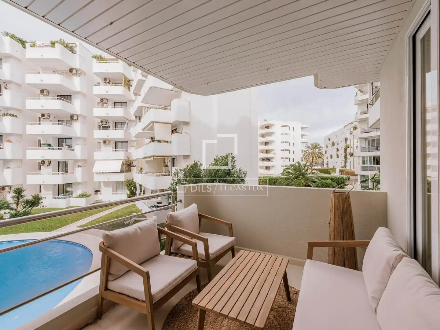 Terrasse von Wohnung zum Verkauf in Eivissa mit Klimaanlage, Heizung und Privatgarten