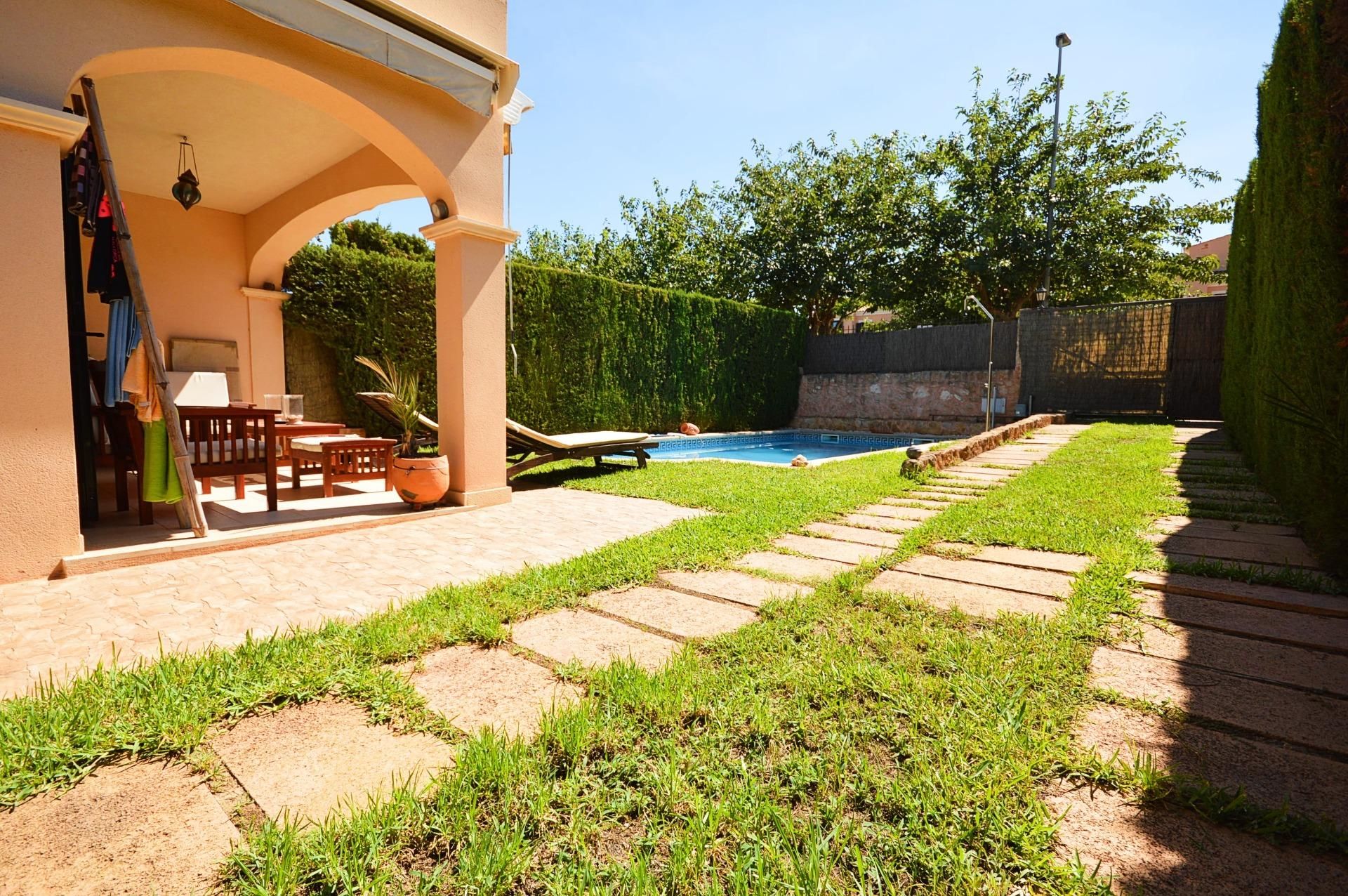 Garden of Single-family semi-detached for sale in Llucmajor  with Air Conditioner, Private garden and Swimming Pool