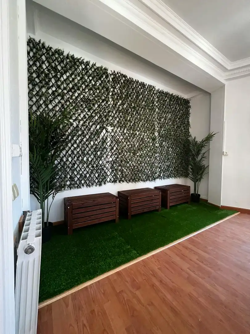 Terraza de Piso para compartir en Barcelona con Calefacción, Amueblado y Lavadora