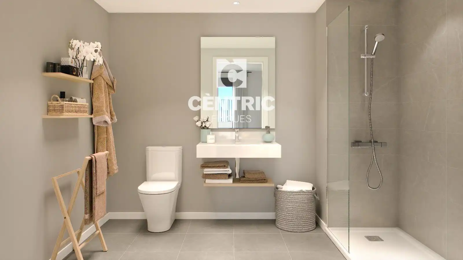 Bathroom of Flat for sale in Terrassa  with Air Conditioner, Heating and Terrace