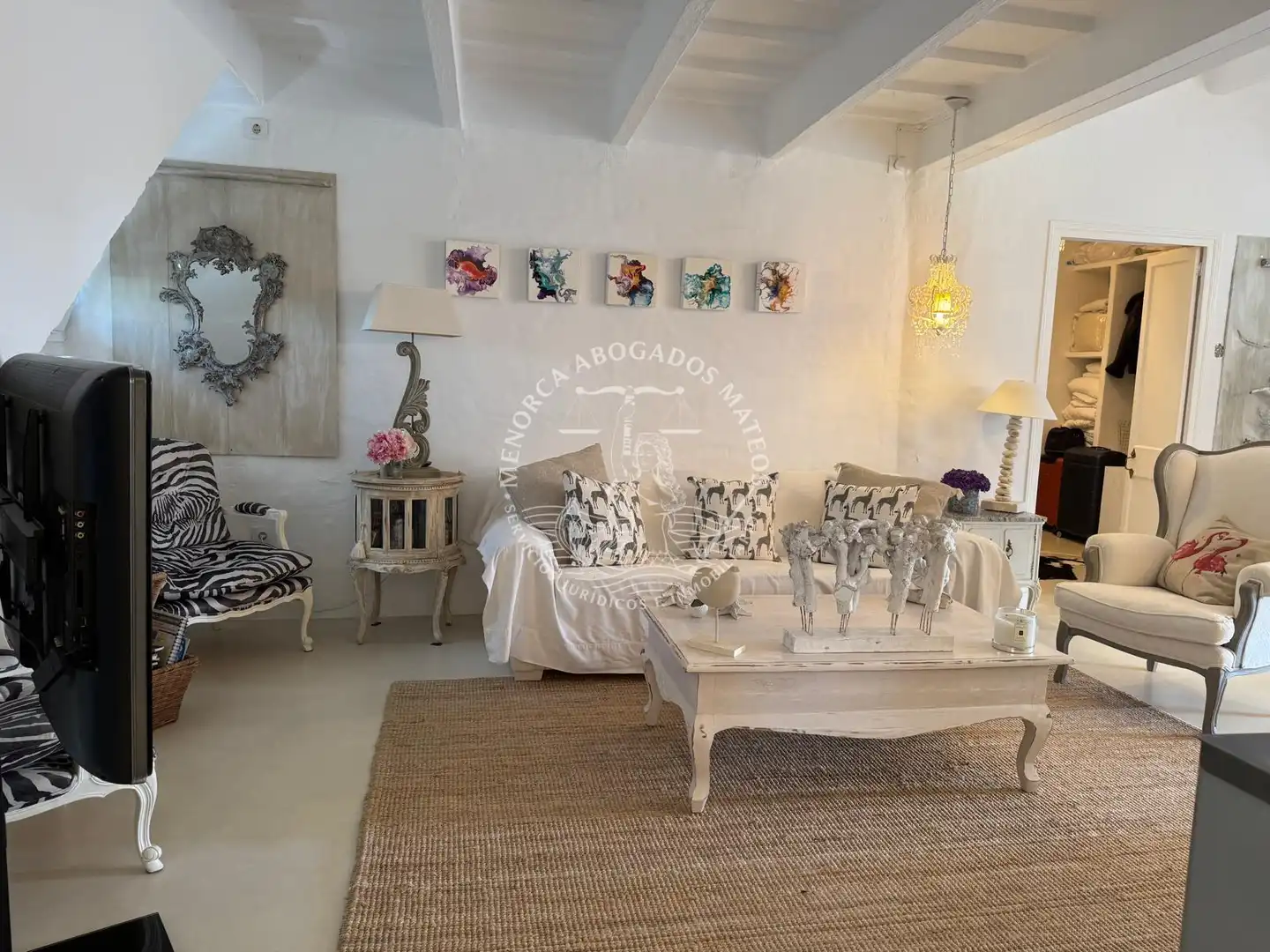 Sala de estar de Finca rústica en venta en Maó - Mahón con Aire acondicionado, Jardín privado y Terraza