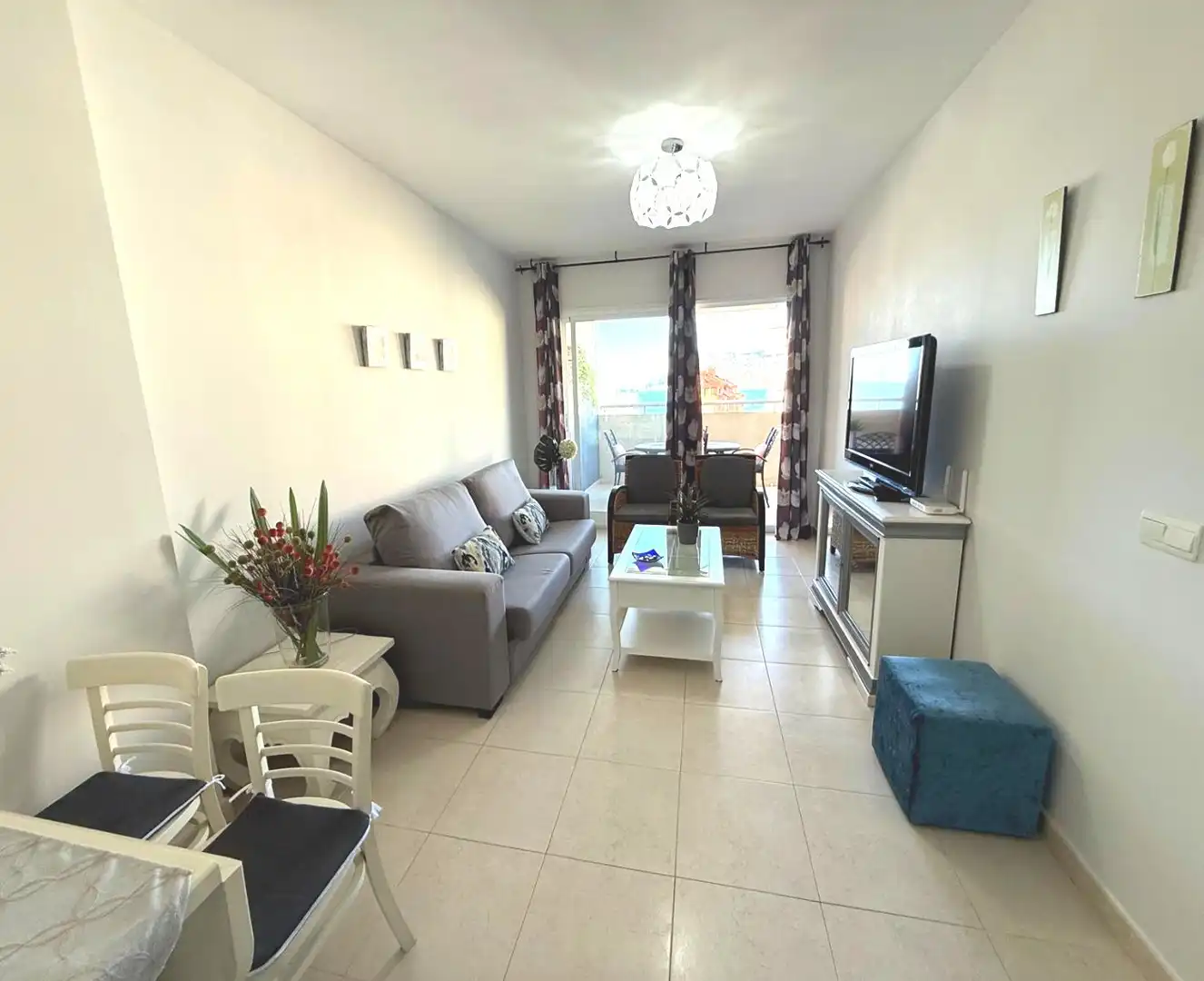 Living room of Apartments for sale in Calpe / Calp  with Air Conditioner, Heating and Private garden