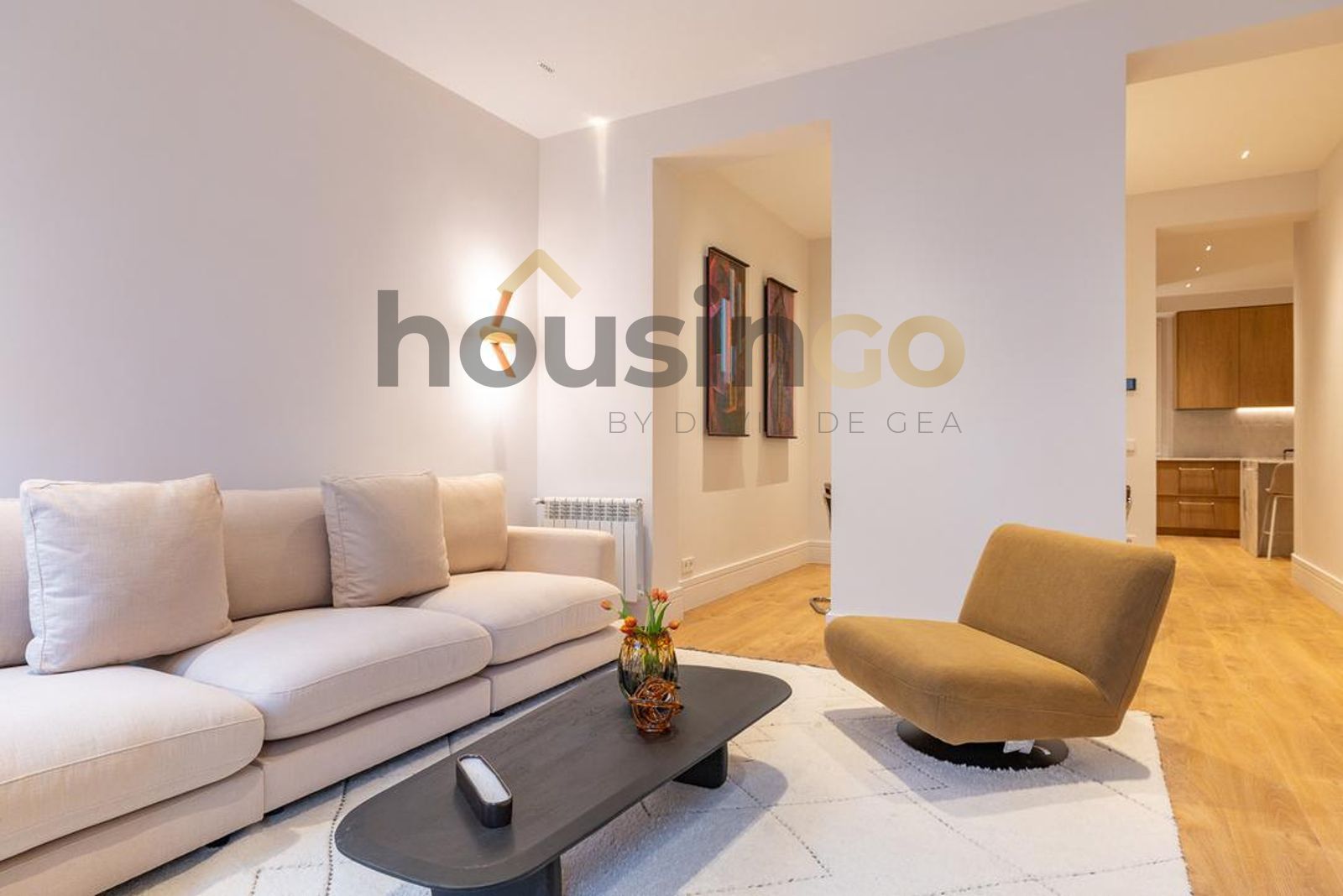 Sala d'estar de Pis en venda en  Madrid Capital amb Aire condicionat, Calefacció i Terrassa