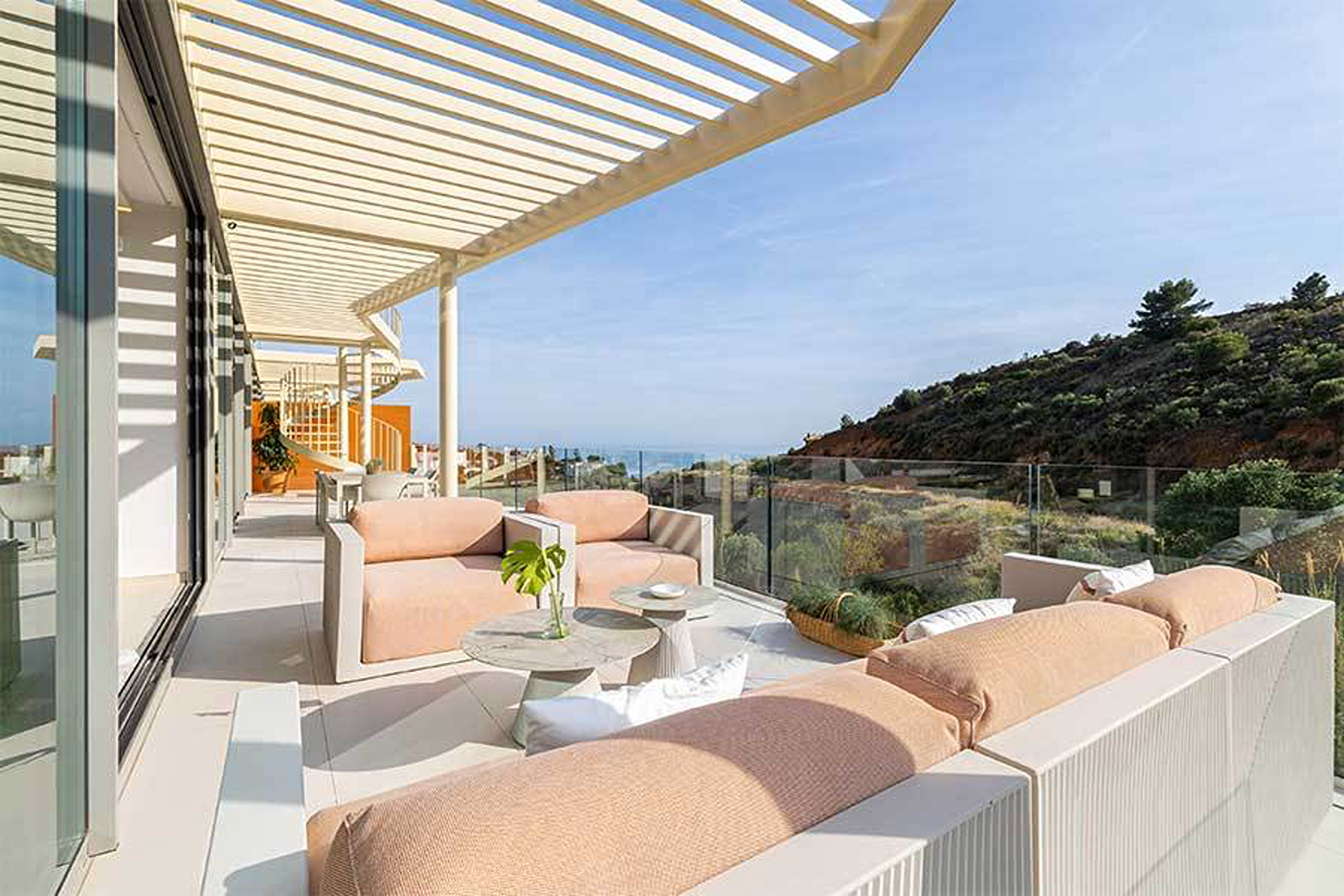 Terrassa de Apartament en venda en Mijas amb Aire condicionat, Calefacció i Jardí privat