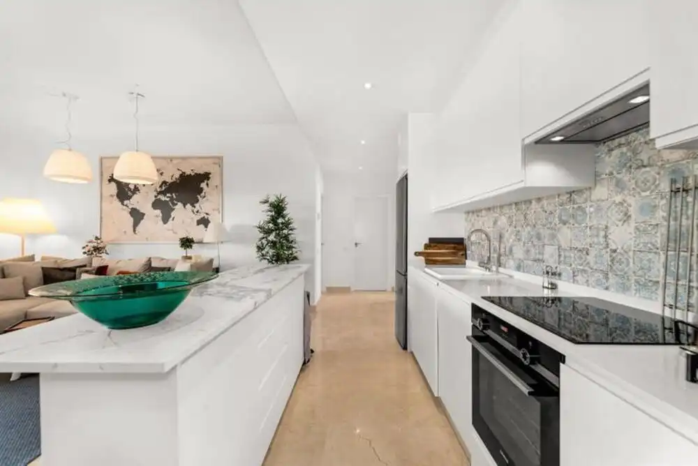Cocina de Planta baja en venta en Benahavís con Aire acondicionado, Jardín privado y Terraza