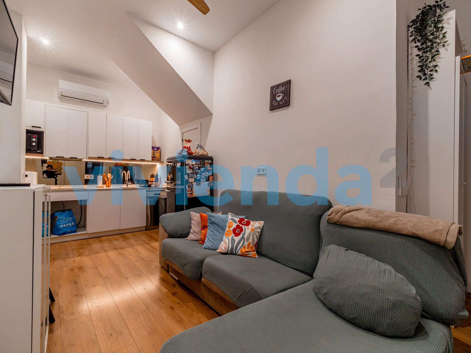 Sala de estar de Piso en venta en  Madrid Capital con Aire acondicionado, Calefacción y Amueblado