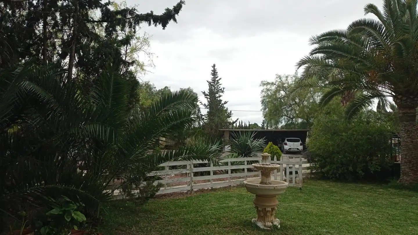 Jardí de Finca rústica en venda en Elche / Elx amb Jardí privat, Terrassa i Piscina