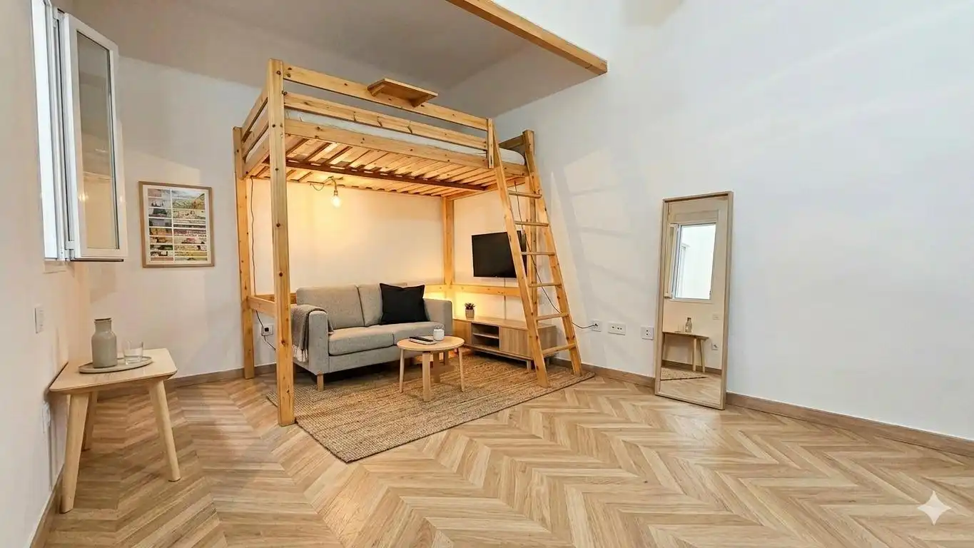 Bedroom of Flat for sale in  Madrid Capital