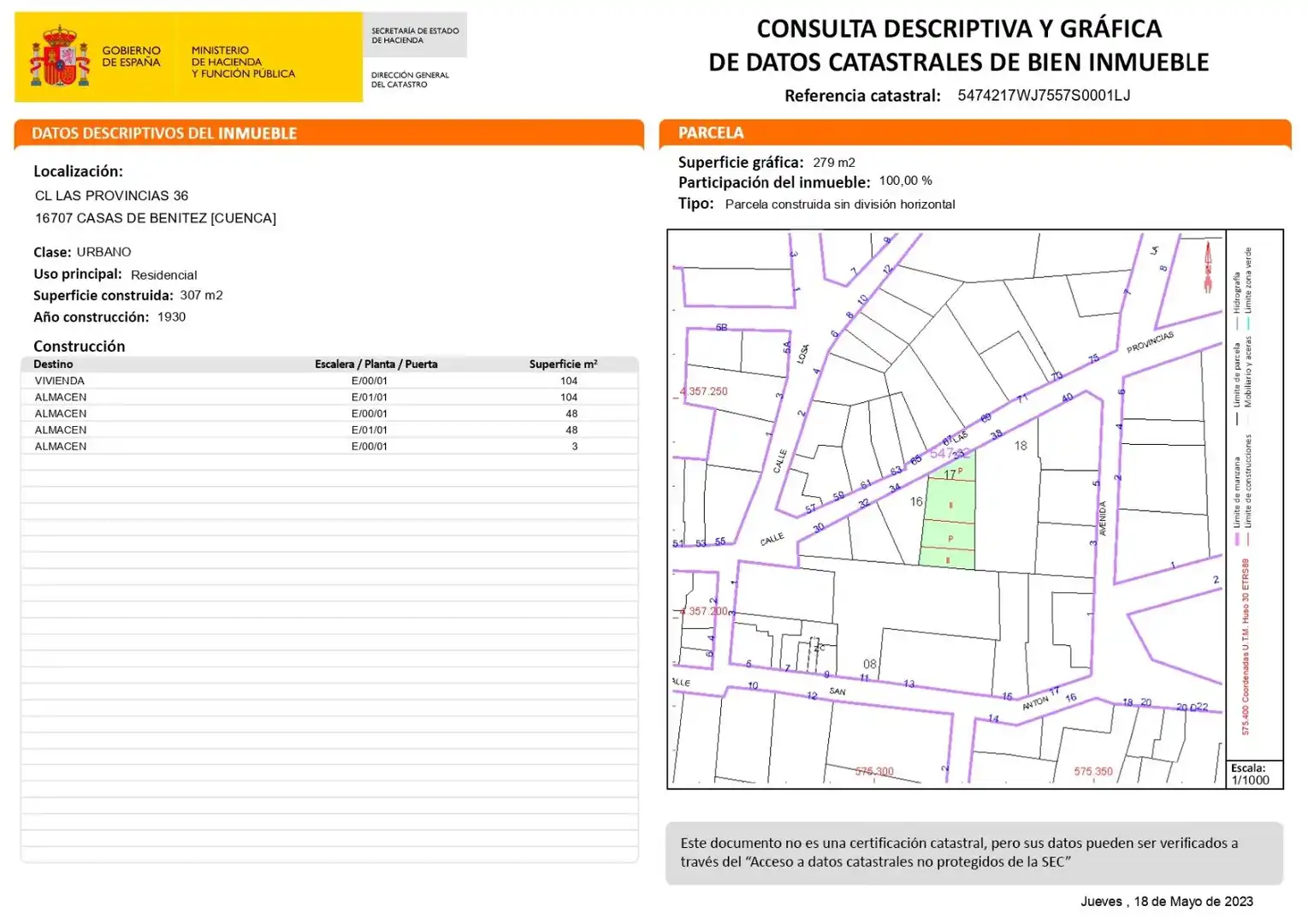 Residencial en venda a Las Provincias, Casas de Benítez