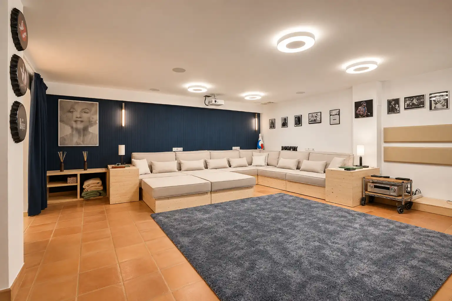 Sala de estar de Casa o chalet de alquiler en Sant Andreu de Llavaneres con Aire acondicionado, Calefacción y Jardín privado